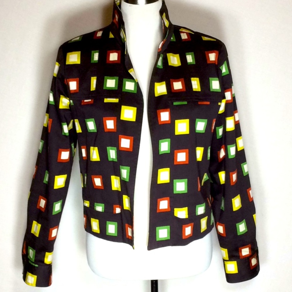 Multicolored Square Patterned Blazer - image 1